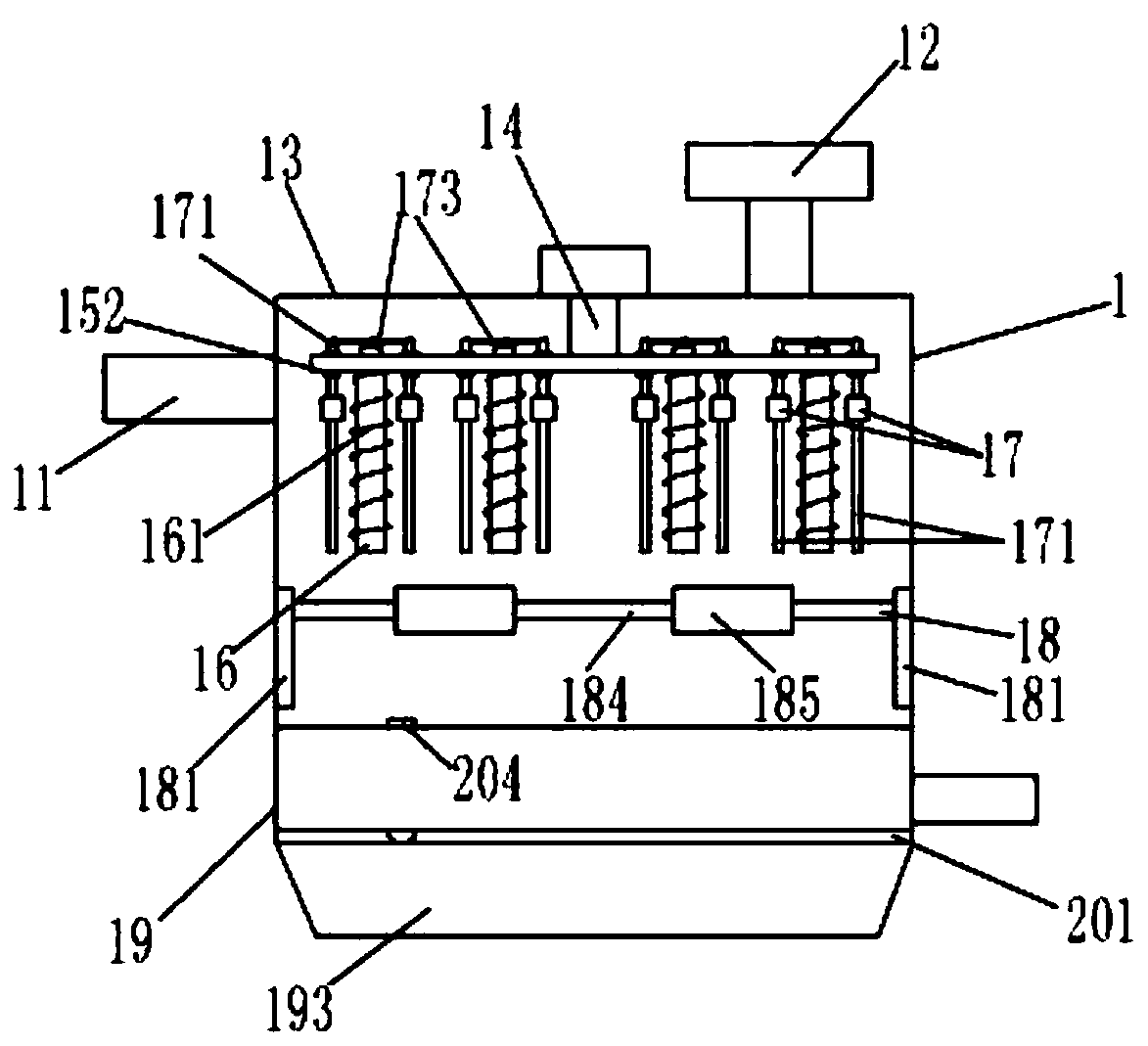 Magnetic separation device facilitating separation of sundries in sewage