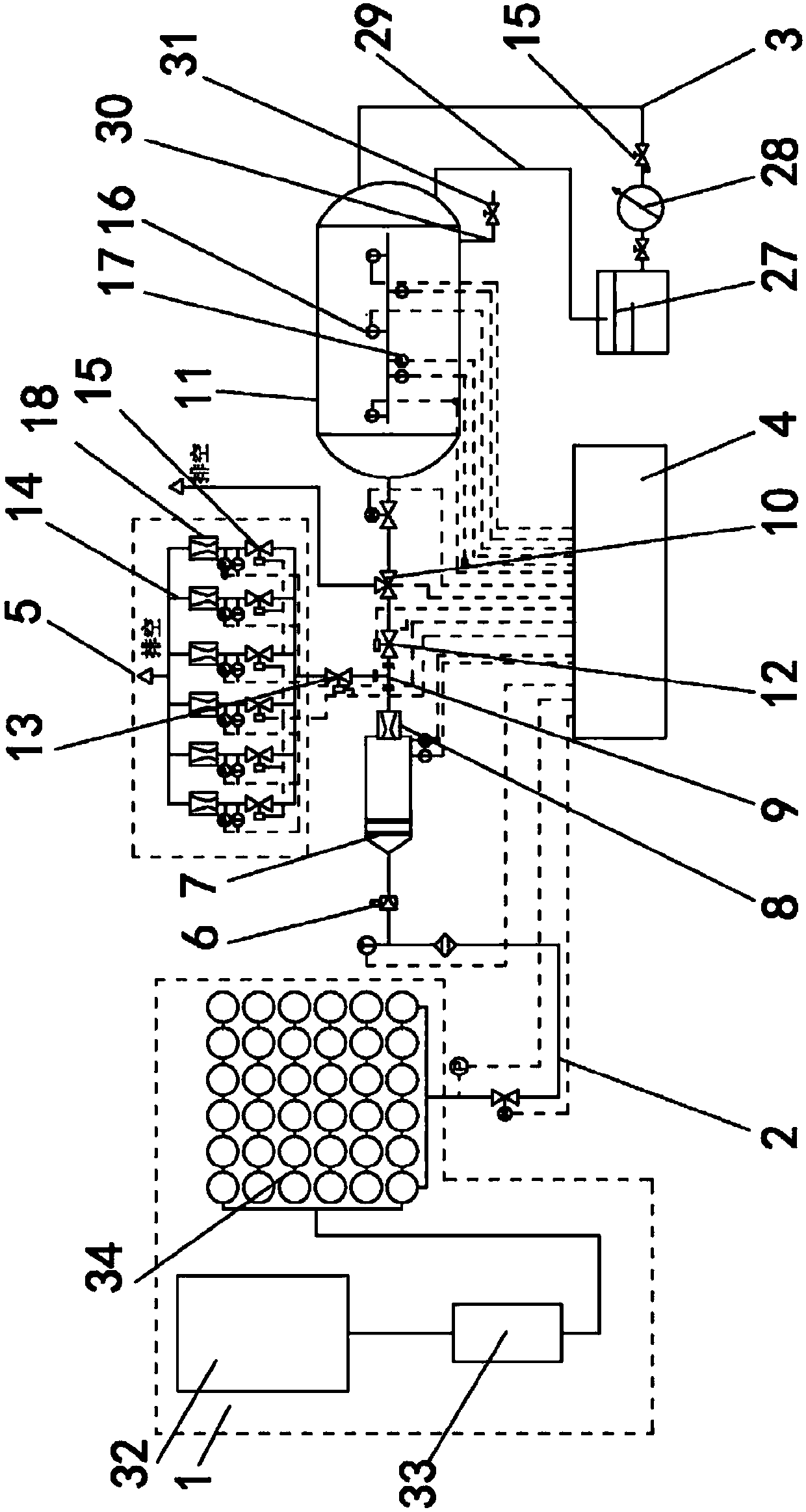 High pressure air large flow field correction device and method