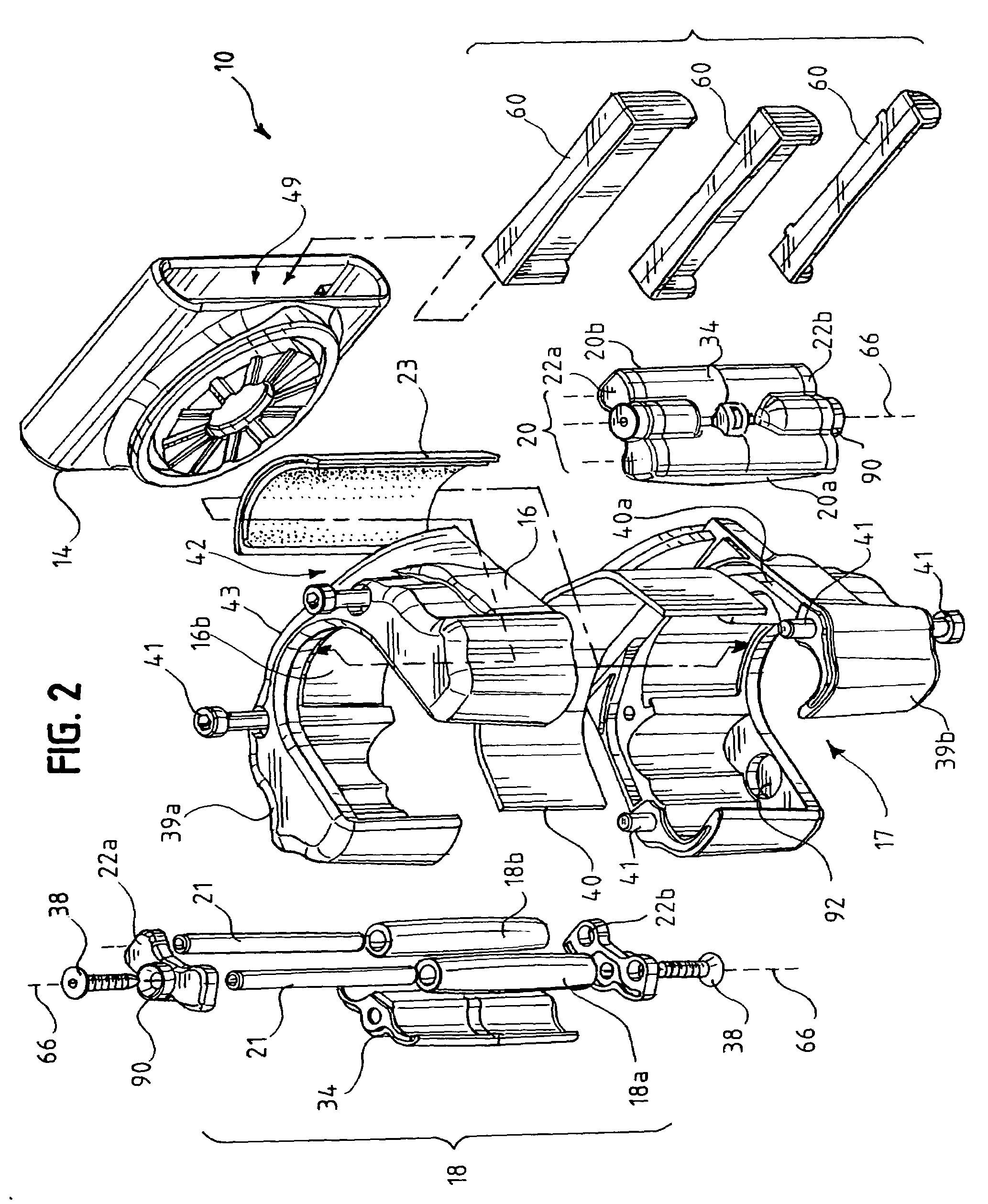 Baton scabbard with roller clamp retention