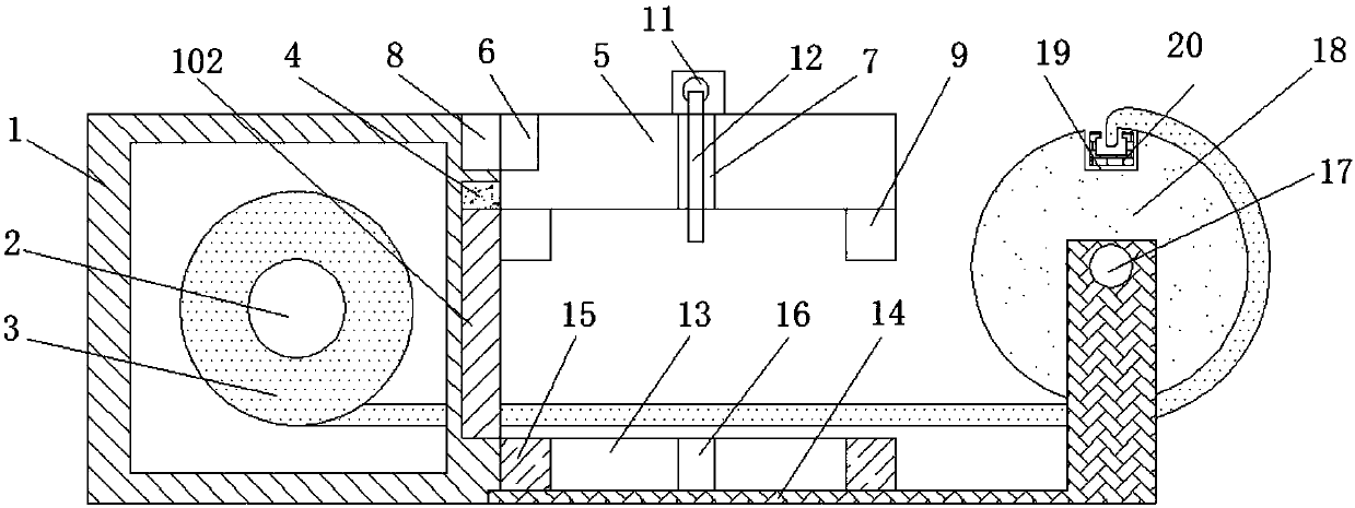 Aluminum foil coiled material protection mechanism capable of drawing materials conveniently