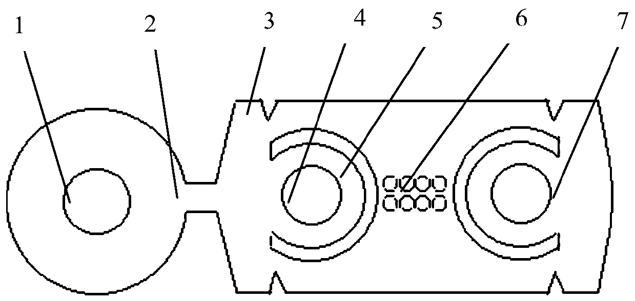 Self-supporting type indoor and outdoor easily-branched optical cable and extrusion mold thereof