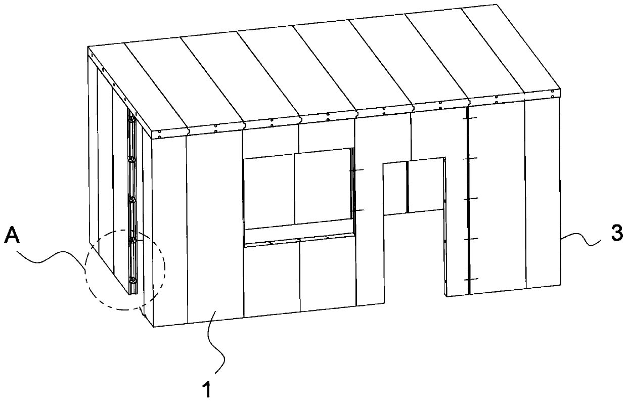 Quickly tensioned anti-crack assembled building by means of fastener