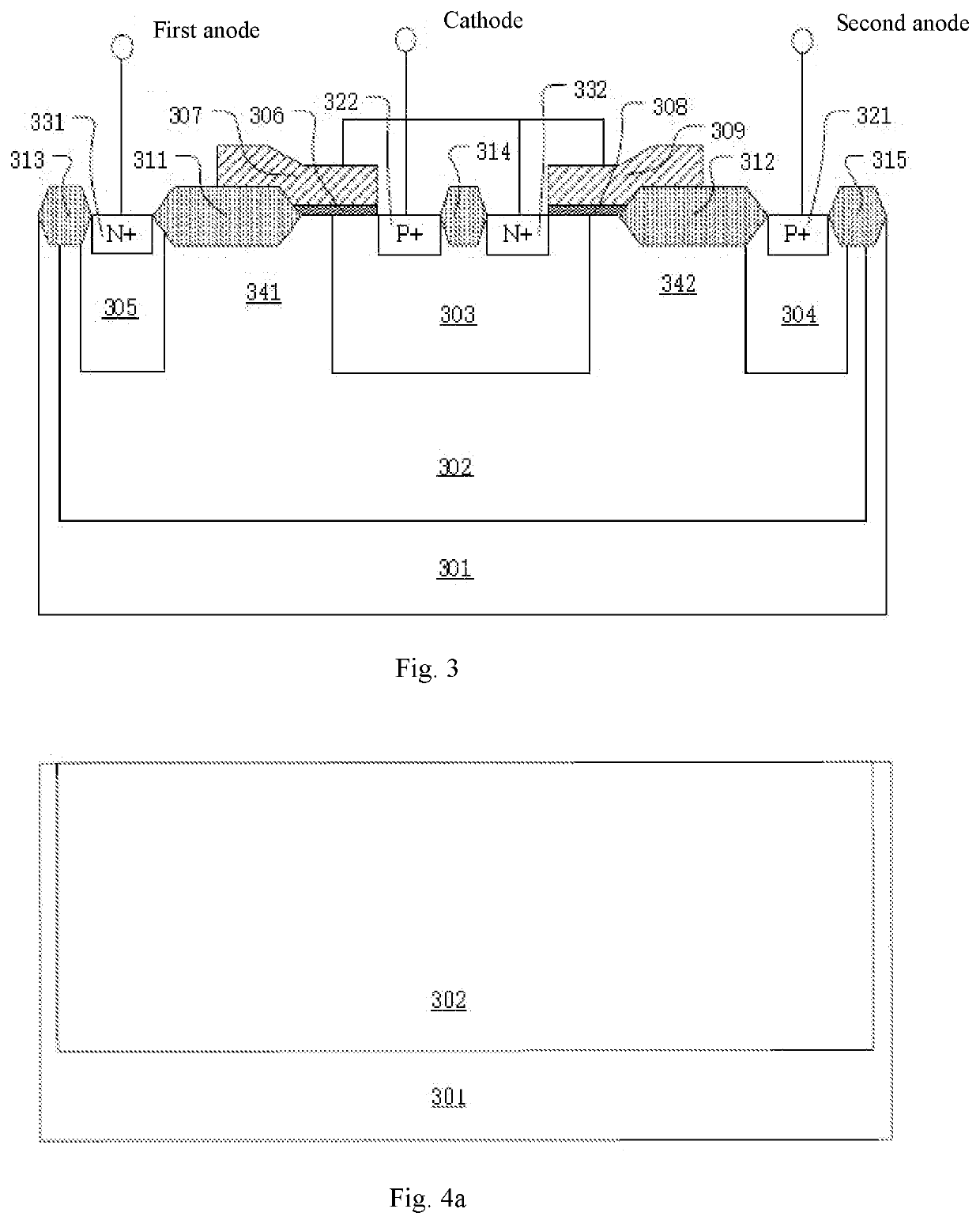 Transistor structure for electrostatic protection and method for manufacturing same