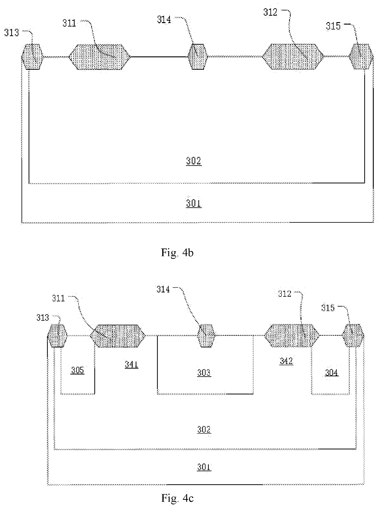 Transistor structure for electrostatic protection and method for manufacturing same