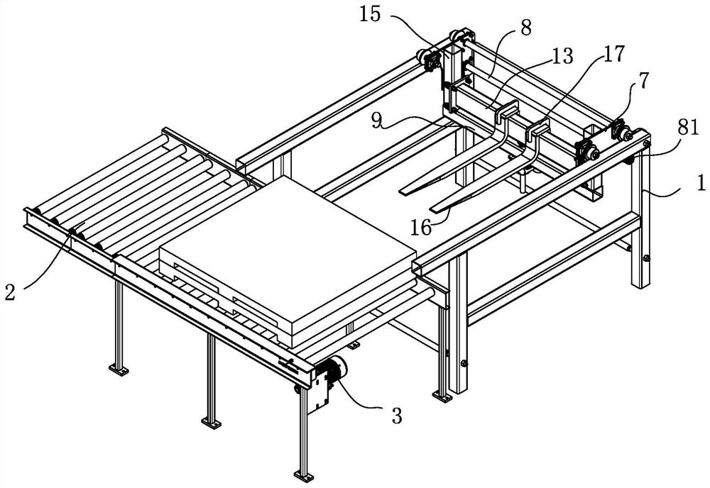 An intelligent device for palletizing pallets of bag unpacking machines