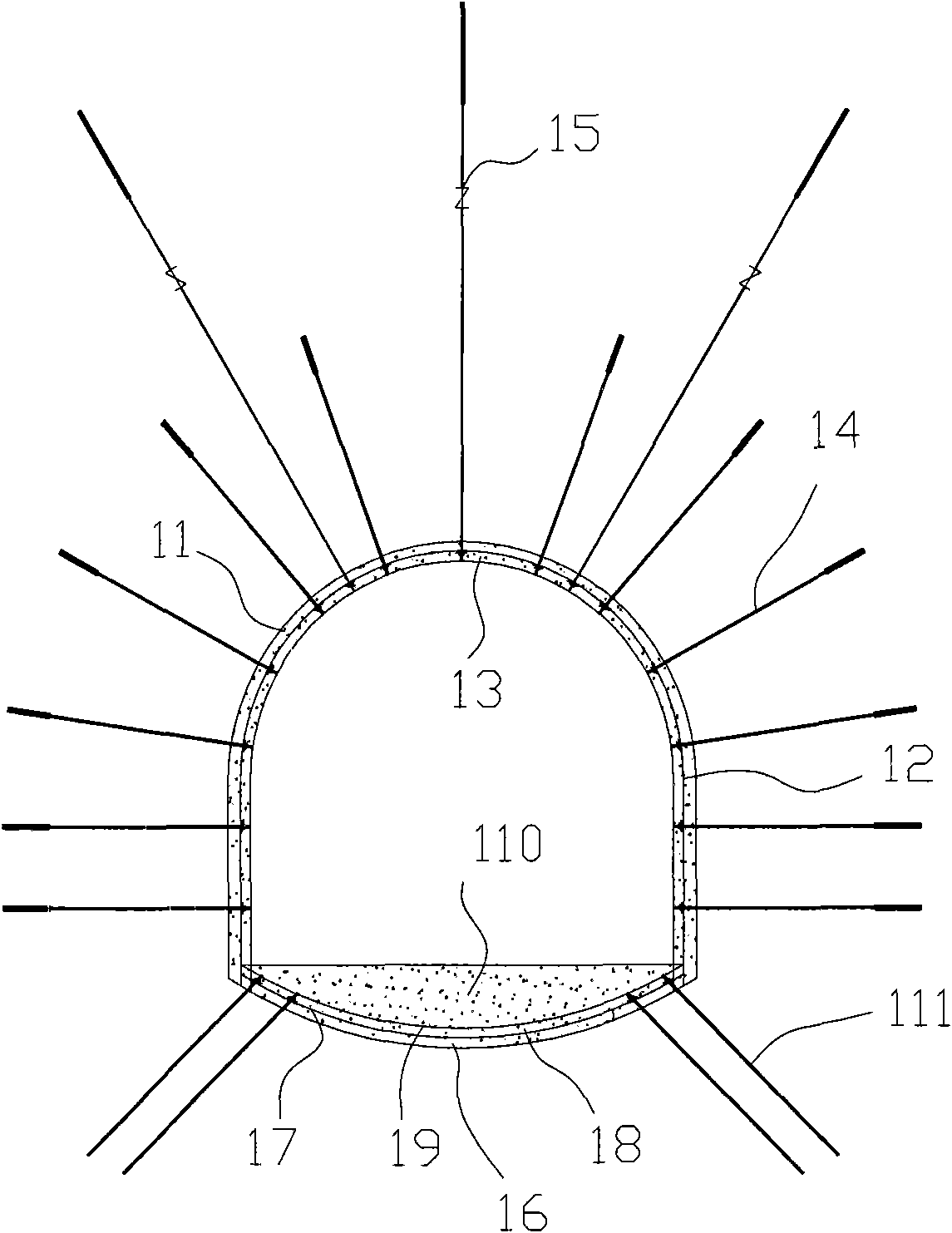 Method for preventing and treating large deformation and collapse of softrock tunnel