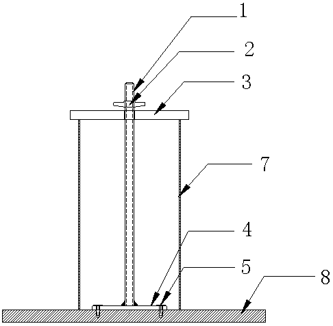 Fixing device for pre-embedded casing pipe and reserved hole and using method