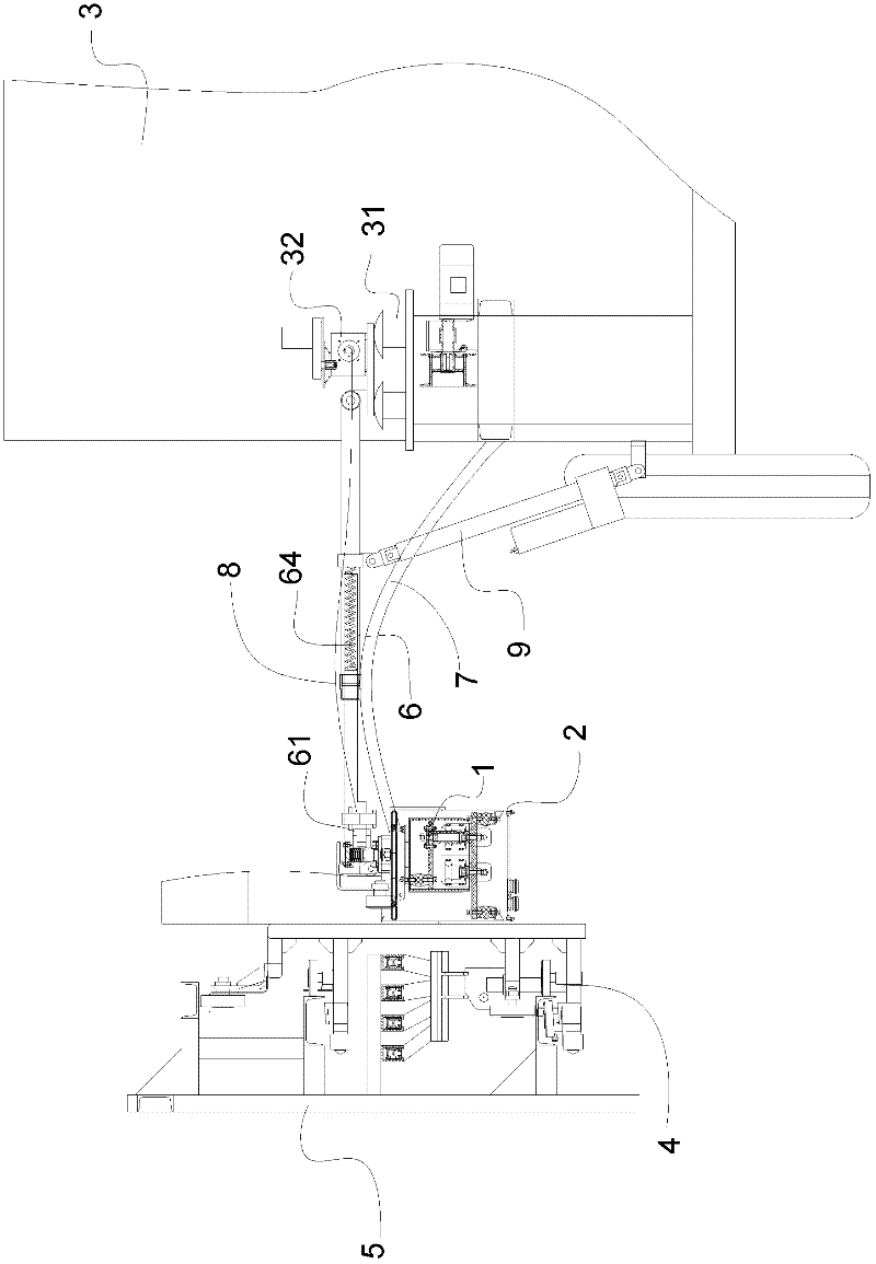 Automatic electricity conversion apparatus for rubber-tyred crane transmission