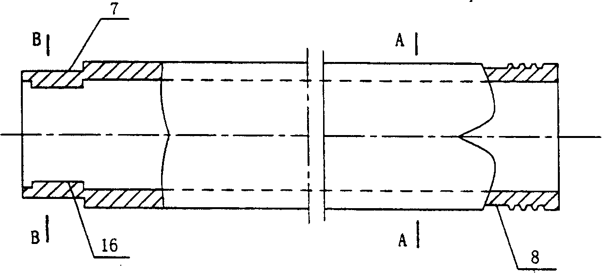 Square tubular screw rod transmission lifting lever