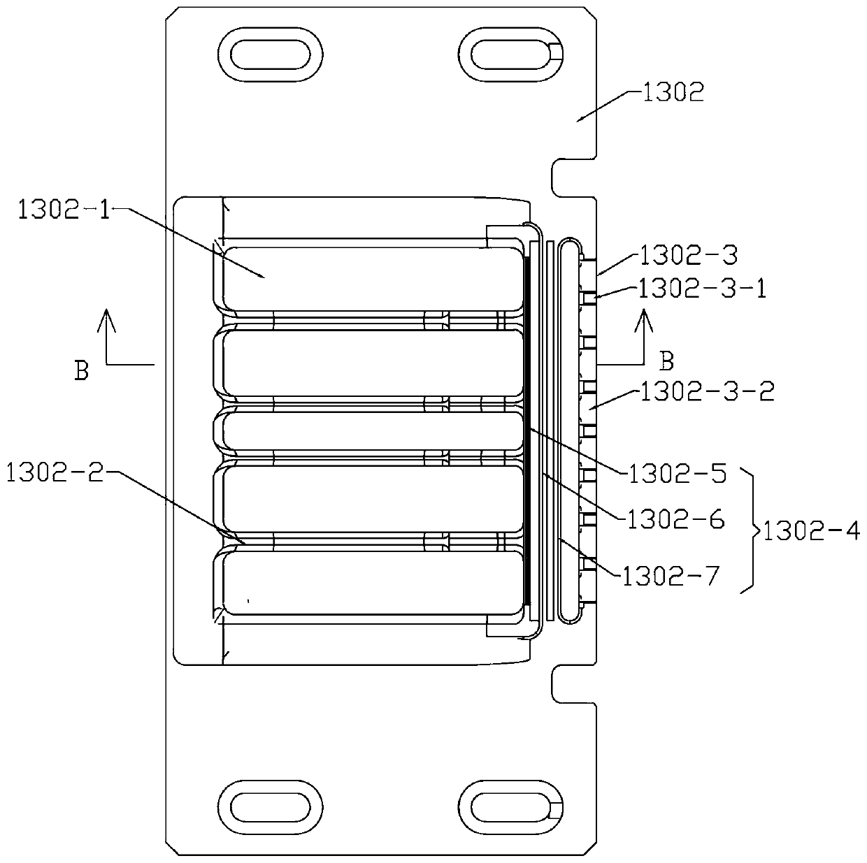 Lithium battery packaging pressing fixture