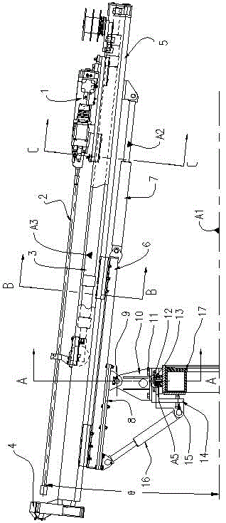 Multi-degree-of-freedom transfer device for advanced drilling rig in shield tunneling machine