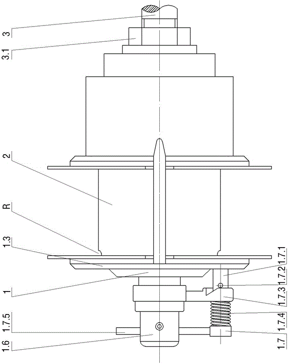 Triple-locking reel device