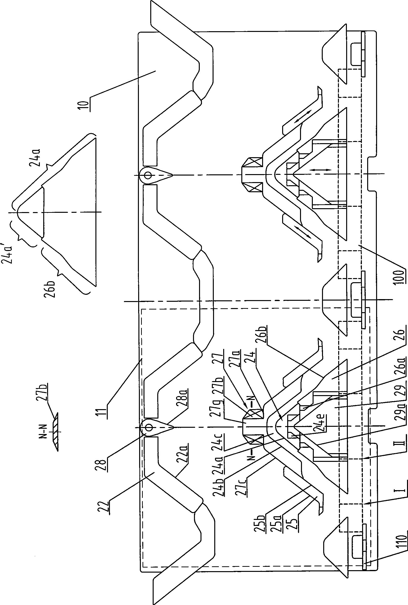 Triangular weaving mechanism