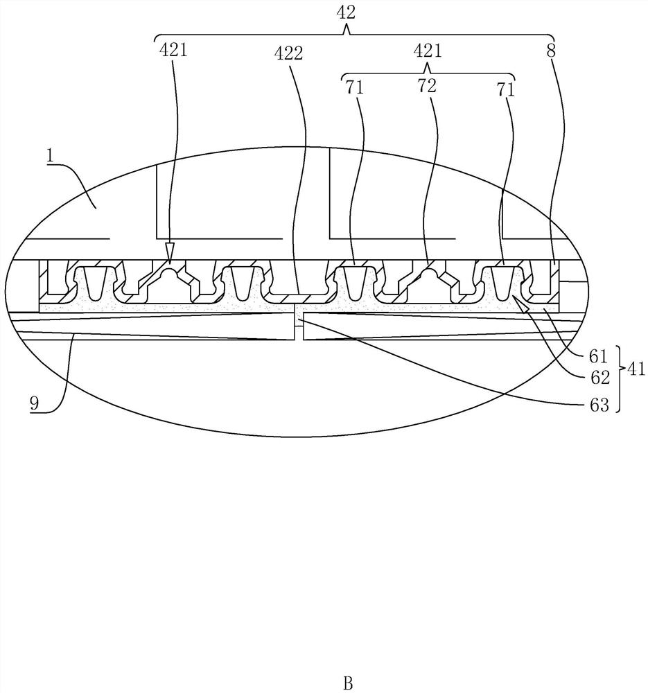 Dry hanging assembly for dry hanging of wall bricks, dry hanging structure for wall bricks and dry hanging construction method for wall bricks