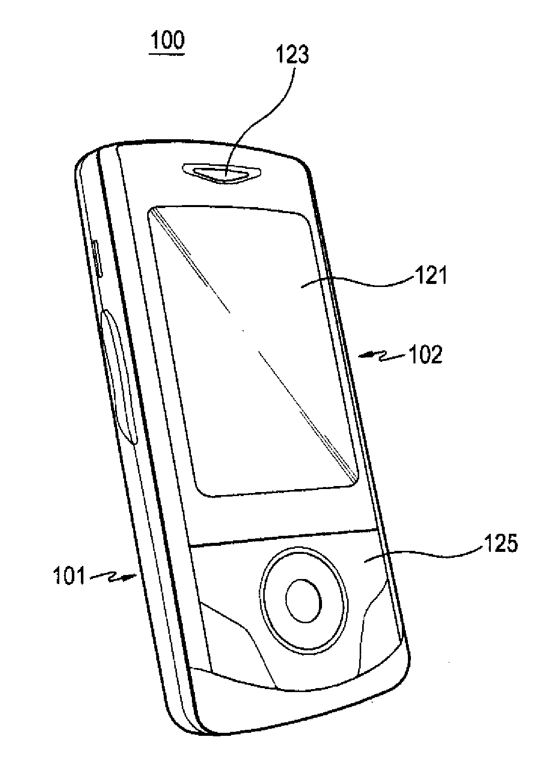 Sliding type portable terminal