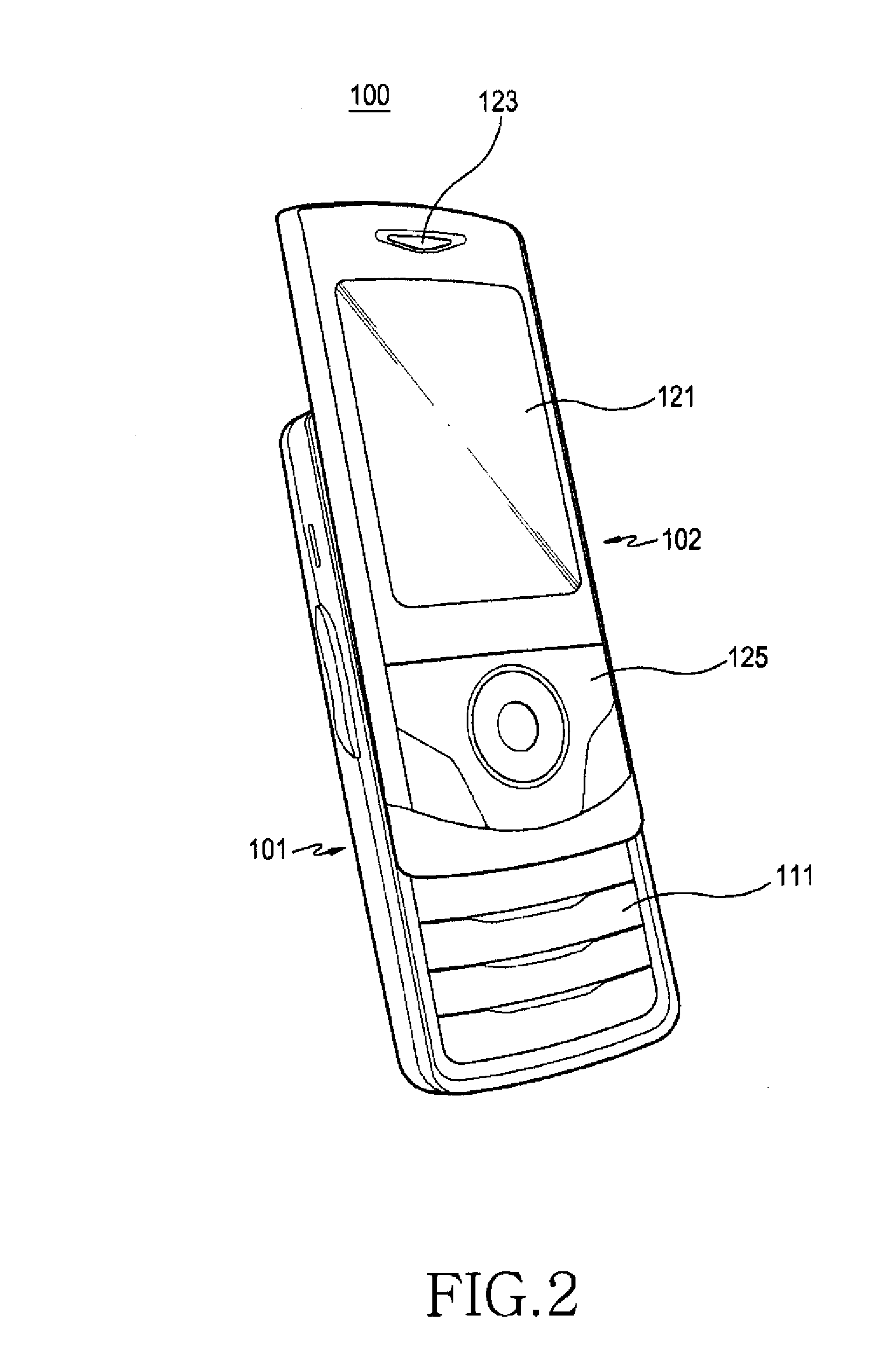 Sliding type portable terminal