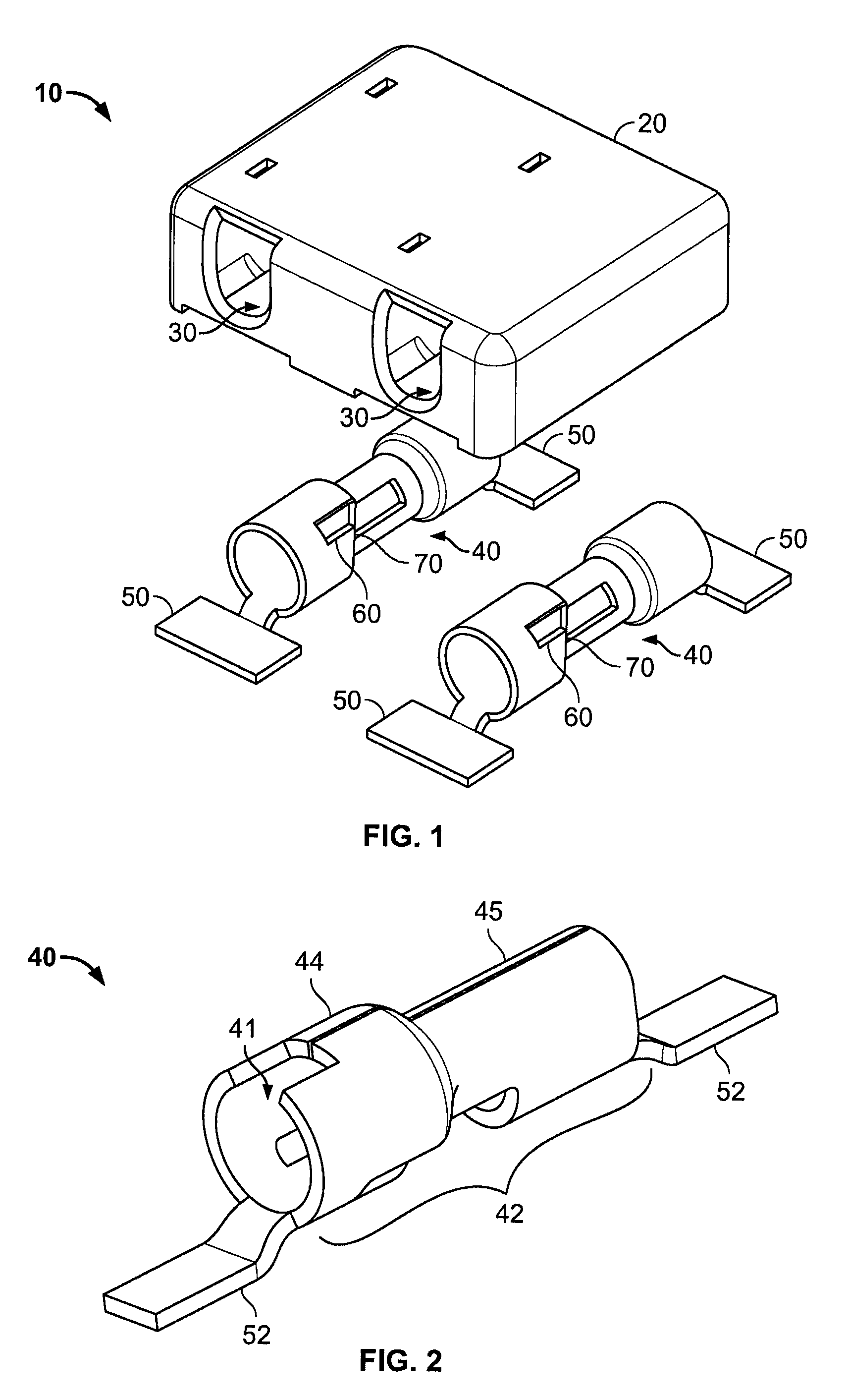 Surface mount poke in connector