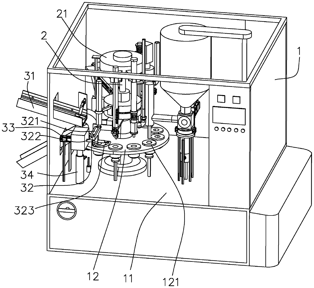 Flexible pipe filling end sealing machine