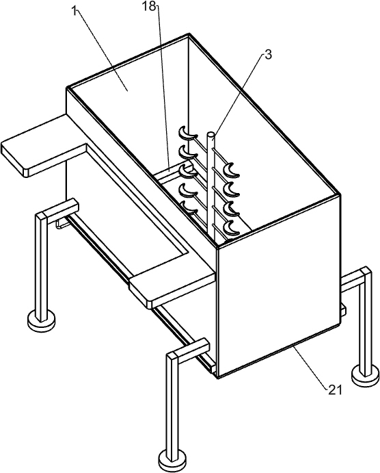 Medicine mixing device for animal husbandry