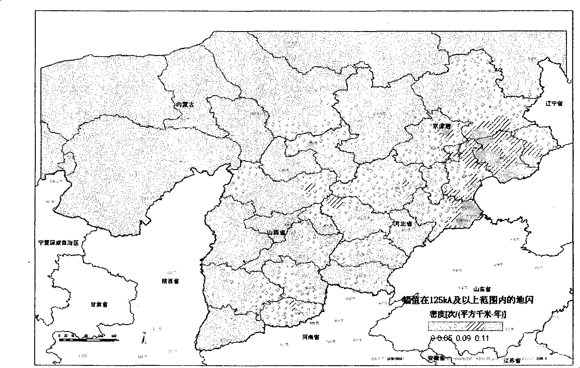 Electric network thunderstorm damage distribution determination method