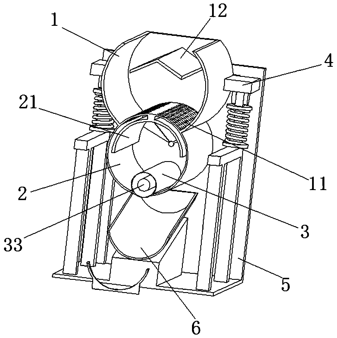 Screening and magnetic separation treatment method for casting raw material sand