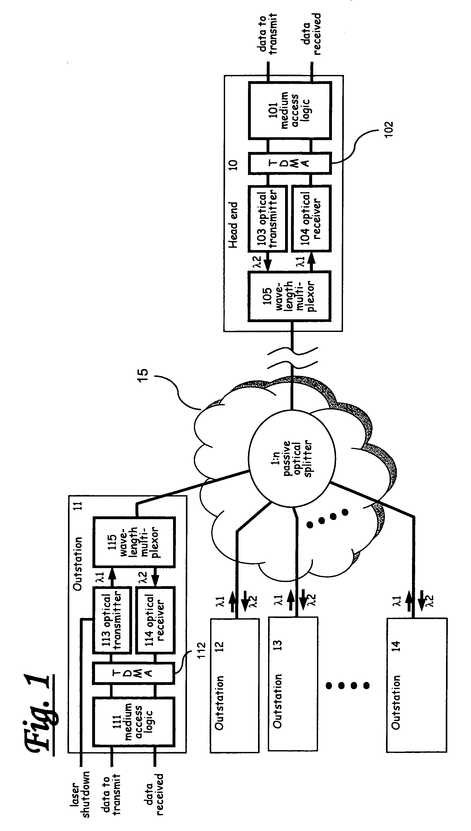 Point to multipoint network