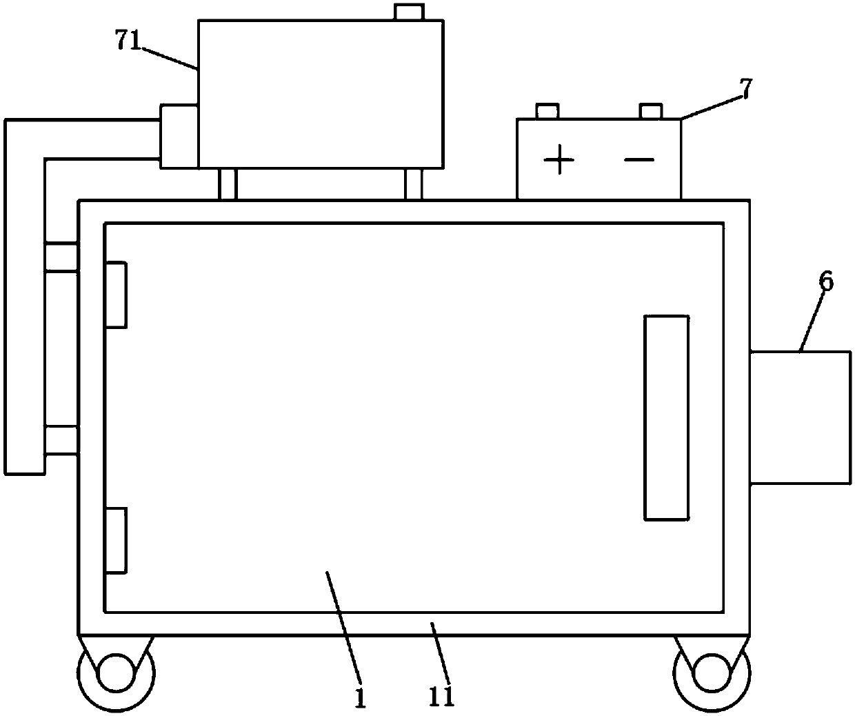 Multifunctional transportation structure for navel orange transferring