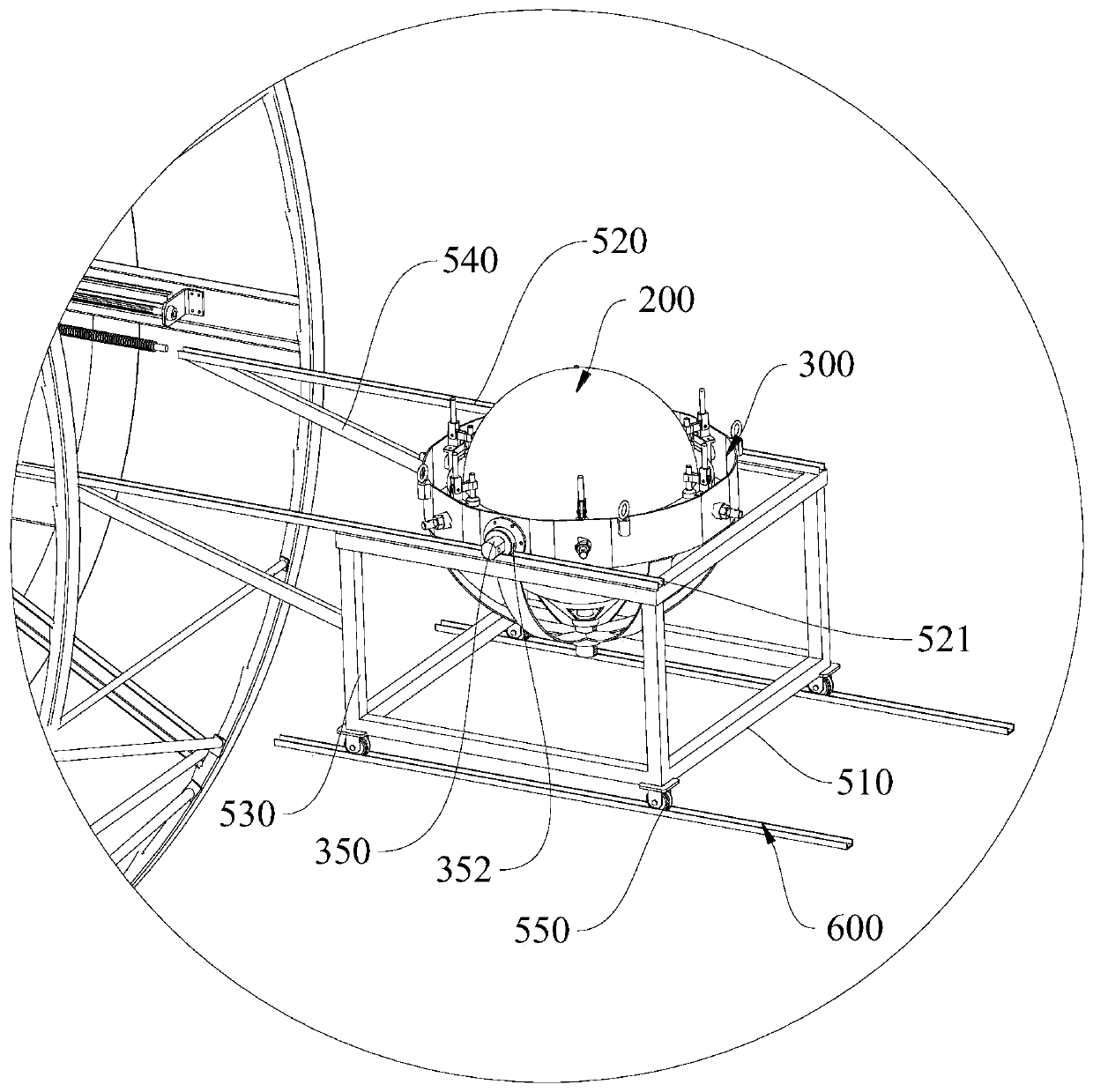 Buoy auxiliary installation platform of wave buoy calibrating device and buoy installation method