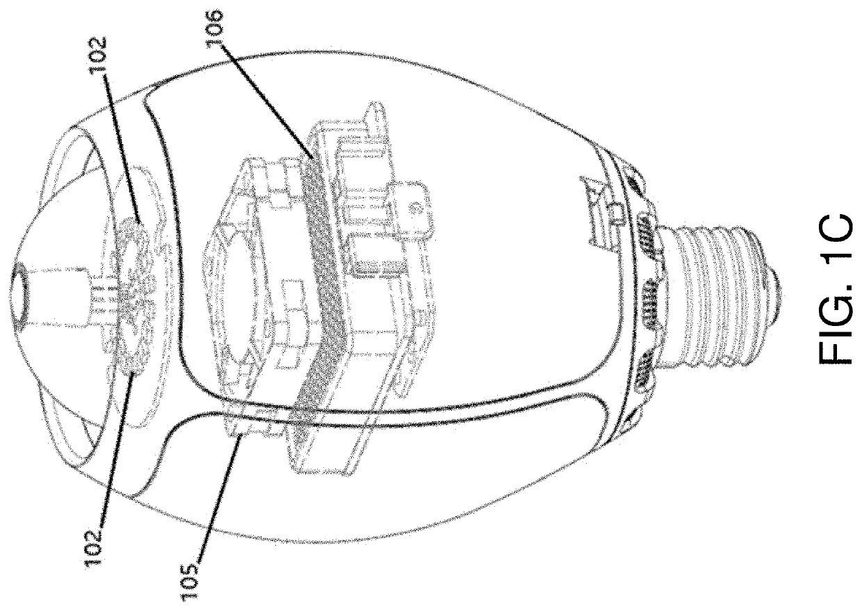 Ultraviolet-free antiviral air-filtering lighting device