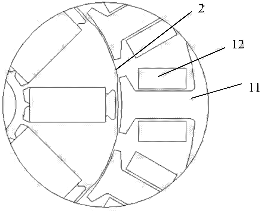 Built-in type permanent magnet synchronous motor