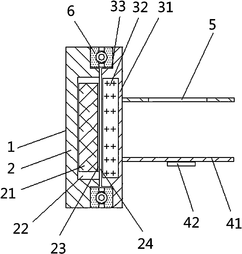 Fluorescence and color filtering integrated device driven by shaftless rim