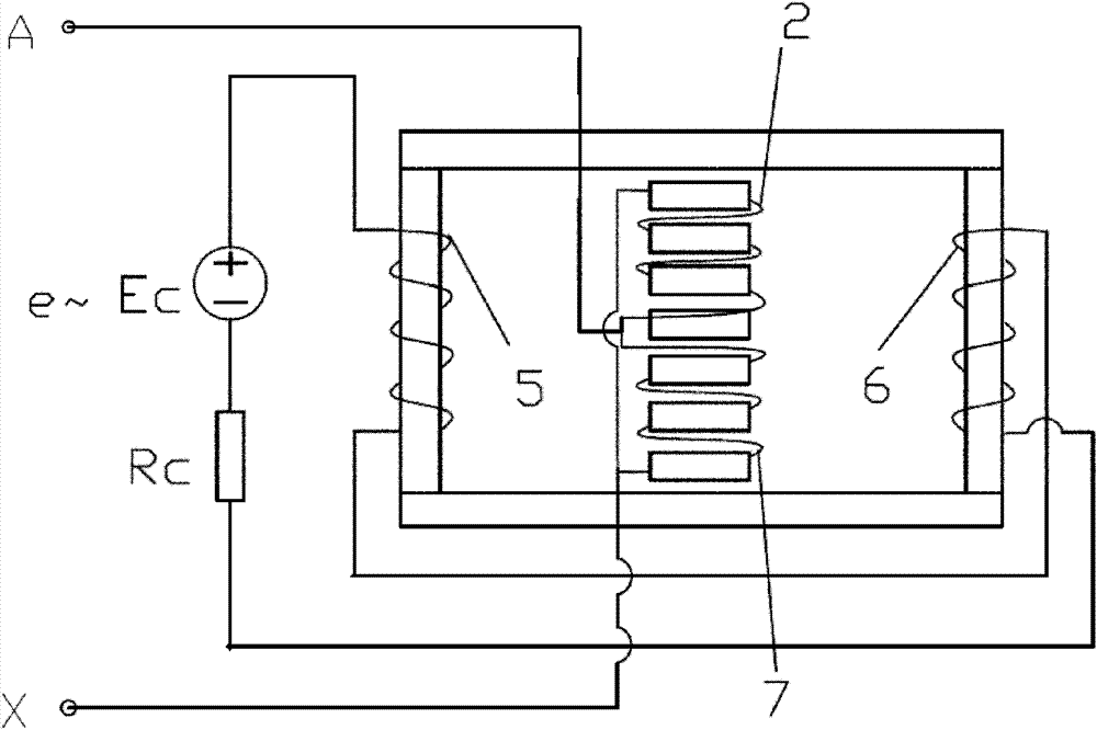 Magnetic saturation type single-phase controllable reactor