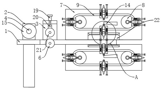 Non-woven fabric cutting device capable of achieving different cutting sizes