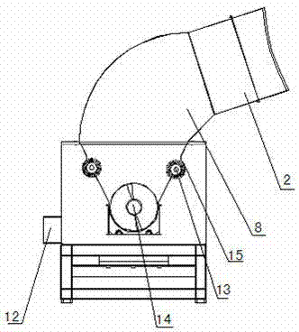 Aggregation dust collecting device for waste plastic film of dry decontamination machine