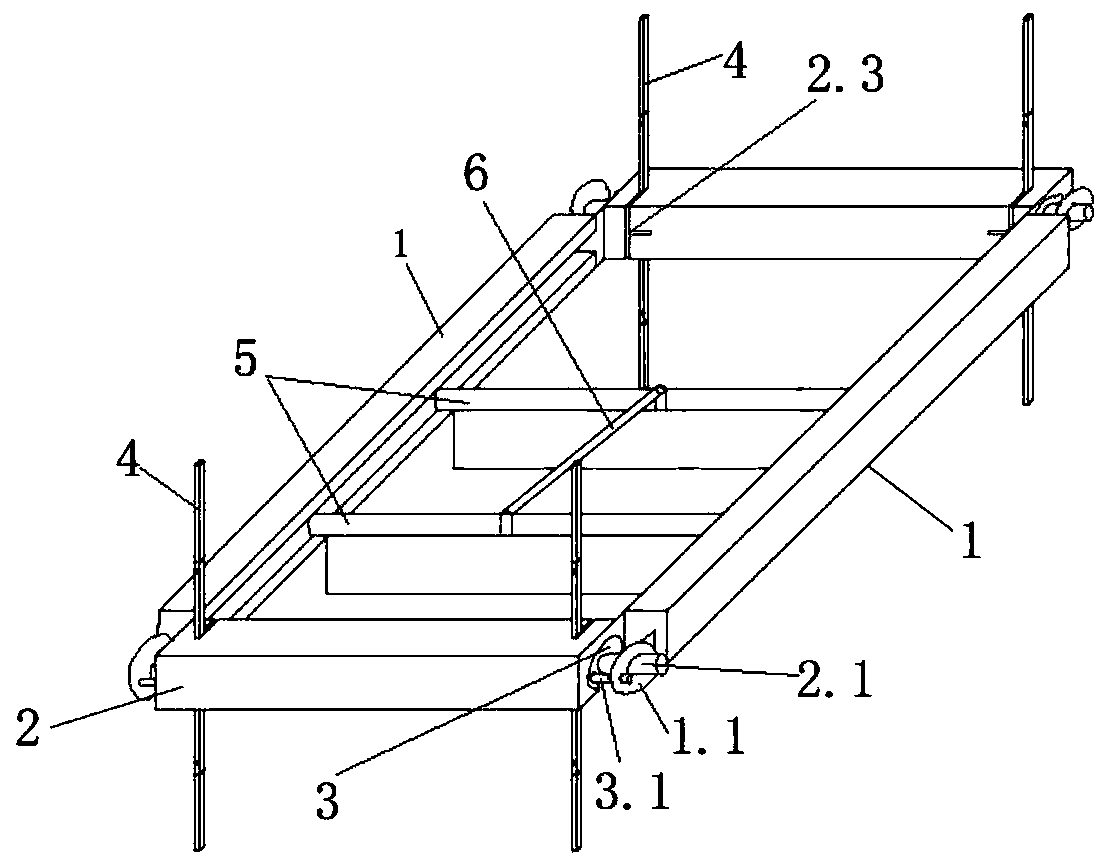 Overturn detachable floorslab concrete thickness control device