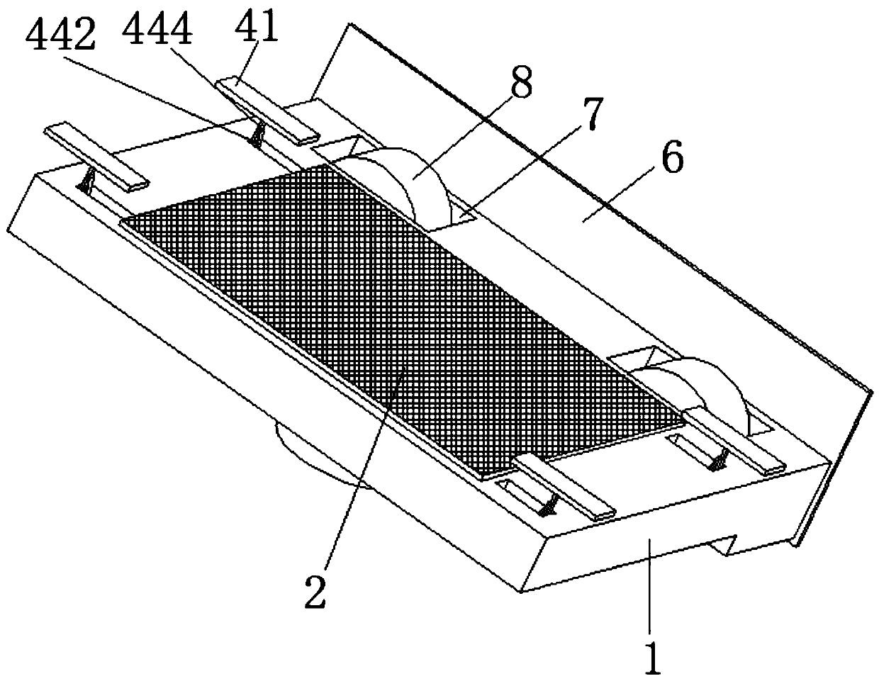 Yarn rubbing plate for spinning frame keel fender