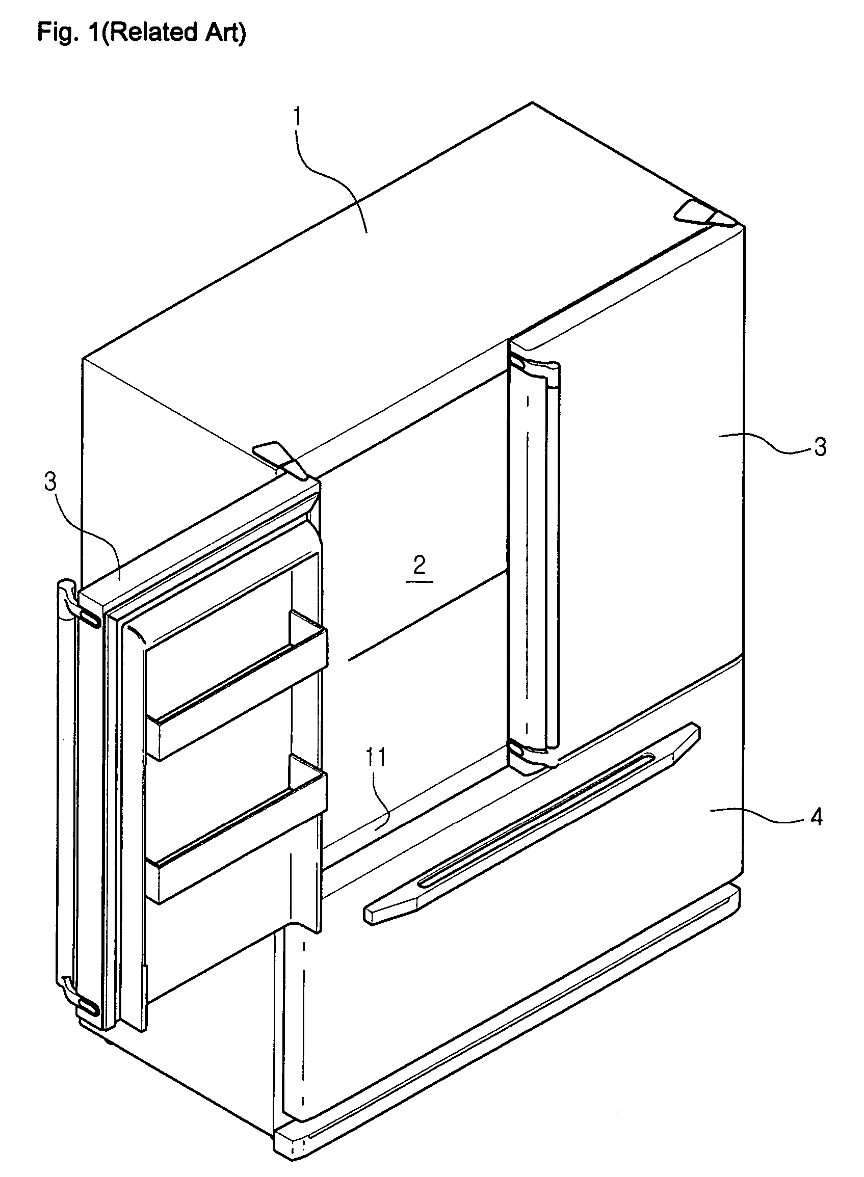 Cold air guide structure of ice-making chamber of cold chamber door