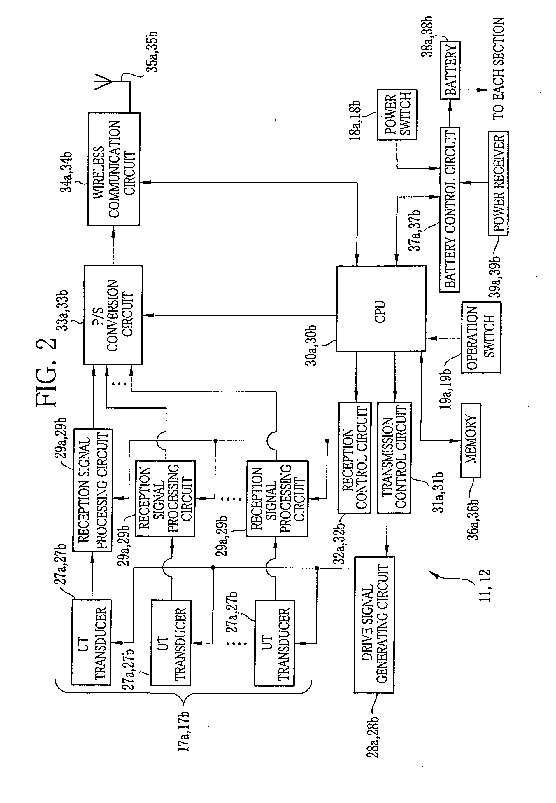 Wireless ultrasonic diagnostic apparatus and ultrasonic probe