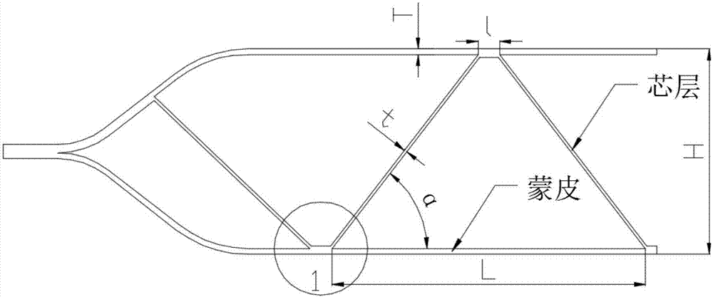 Alloy three-layer structure surface groove control method