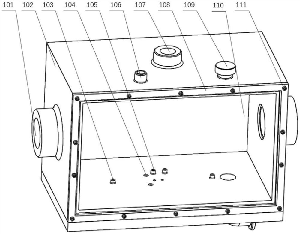 In-situ testing device and method for friction and wear of material under high-temperature prestress loading