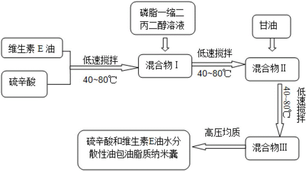 Water-dispersible oil-in-oil lipid nanocapsule and preparation method thereof