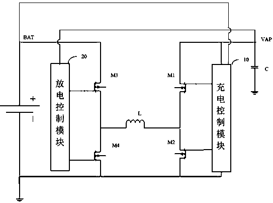 Battery charging and discharging control circuit