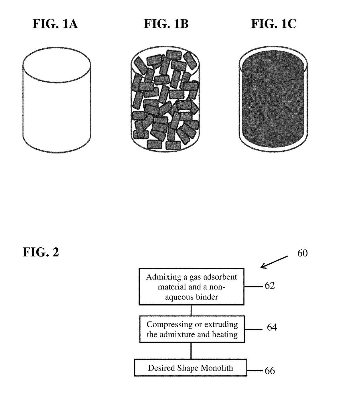 Method for enhancing volumetric capacity in gas storage and release systems