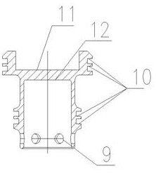 Turbine guide vane cooling air flow adjustment device