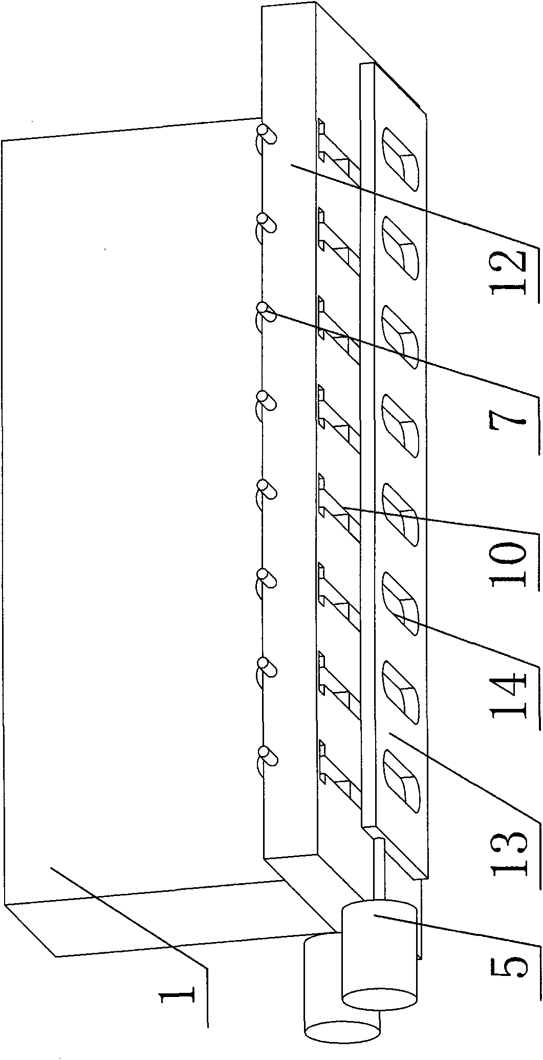 Shutter-style multiple row synchronous metering device