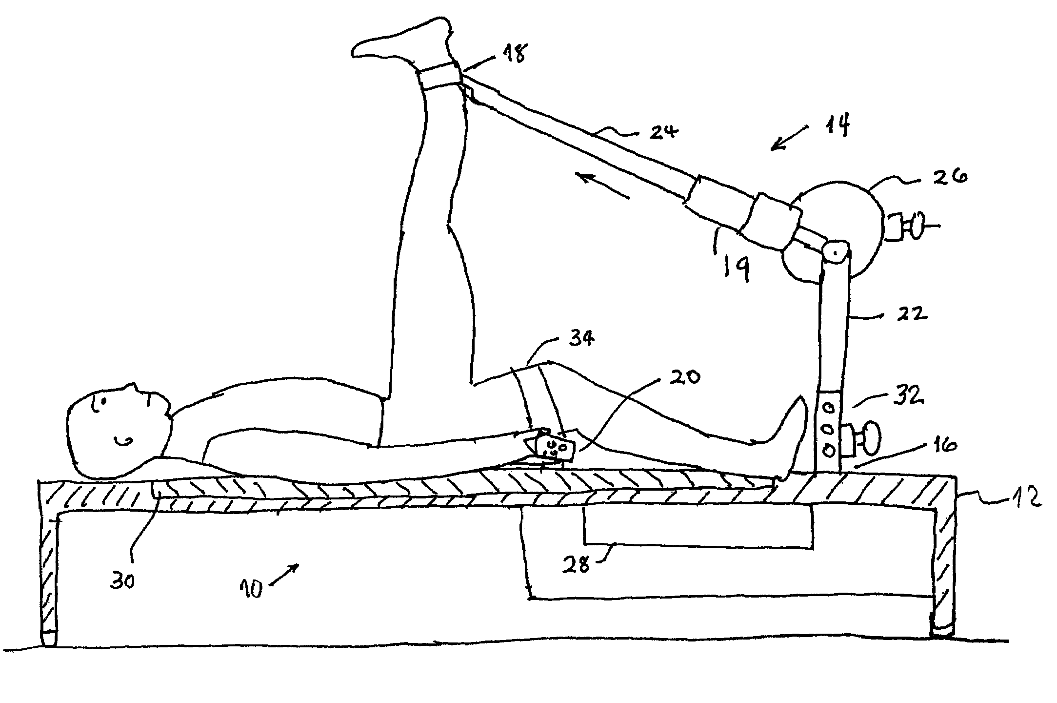 Horizontal hamstring stretcher