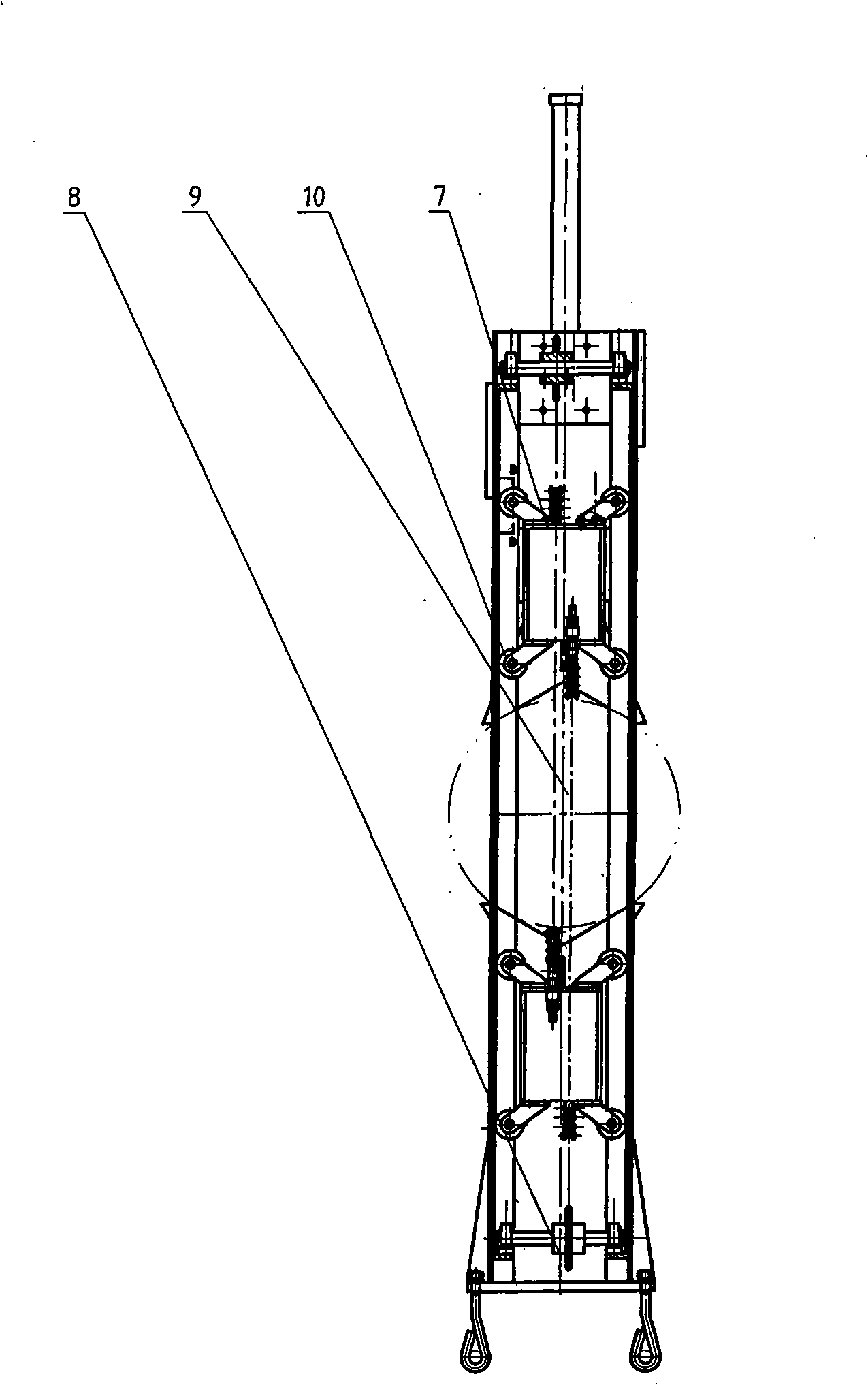 Centring device of mechanical centring machine