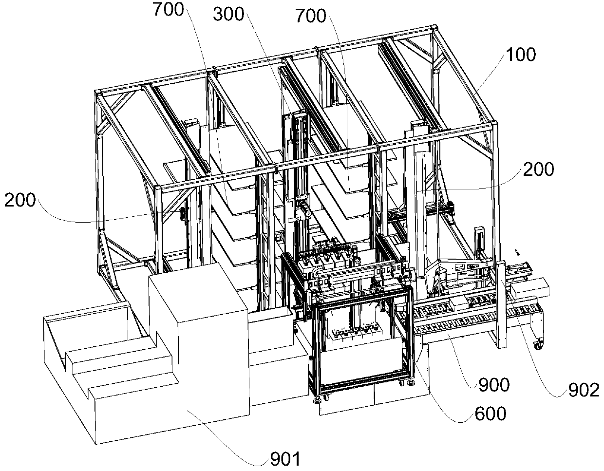 POS machine sorting device and production system