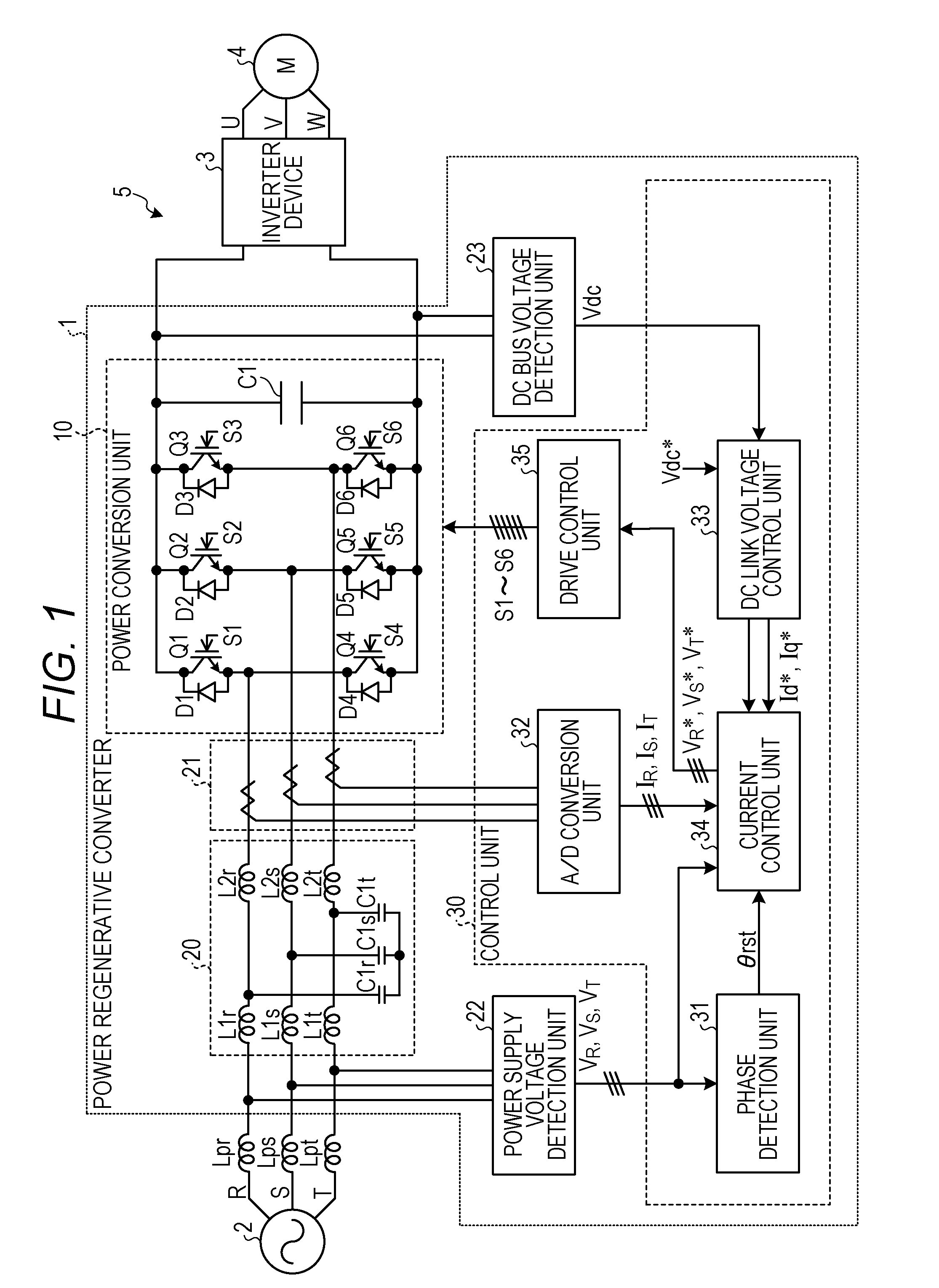 Power regenerative converter and power conversion apparatus