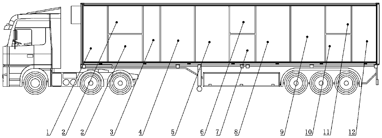 Treatment system and treatment technology of mobile domestic sewage treatment device